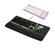 托垫一体鼠标垫键盘手托机械键盘托桌垫护腕垫办公竞技垫锁边