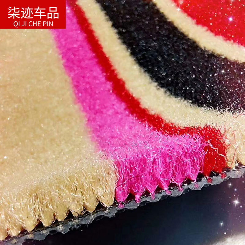 厂家供应双层汽车脚垫弹力丝卷材定制 PVC加厚多用汽车脚垫可裁剪
