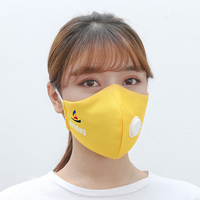 direct deal new pattern Autumn and winter Dust masks Breathing valve ventilation cotton material washing Mask customized logo