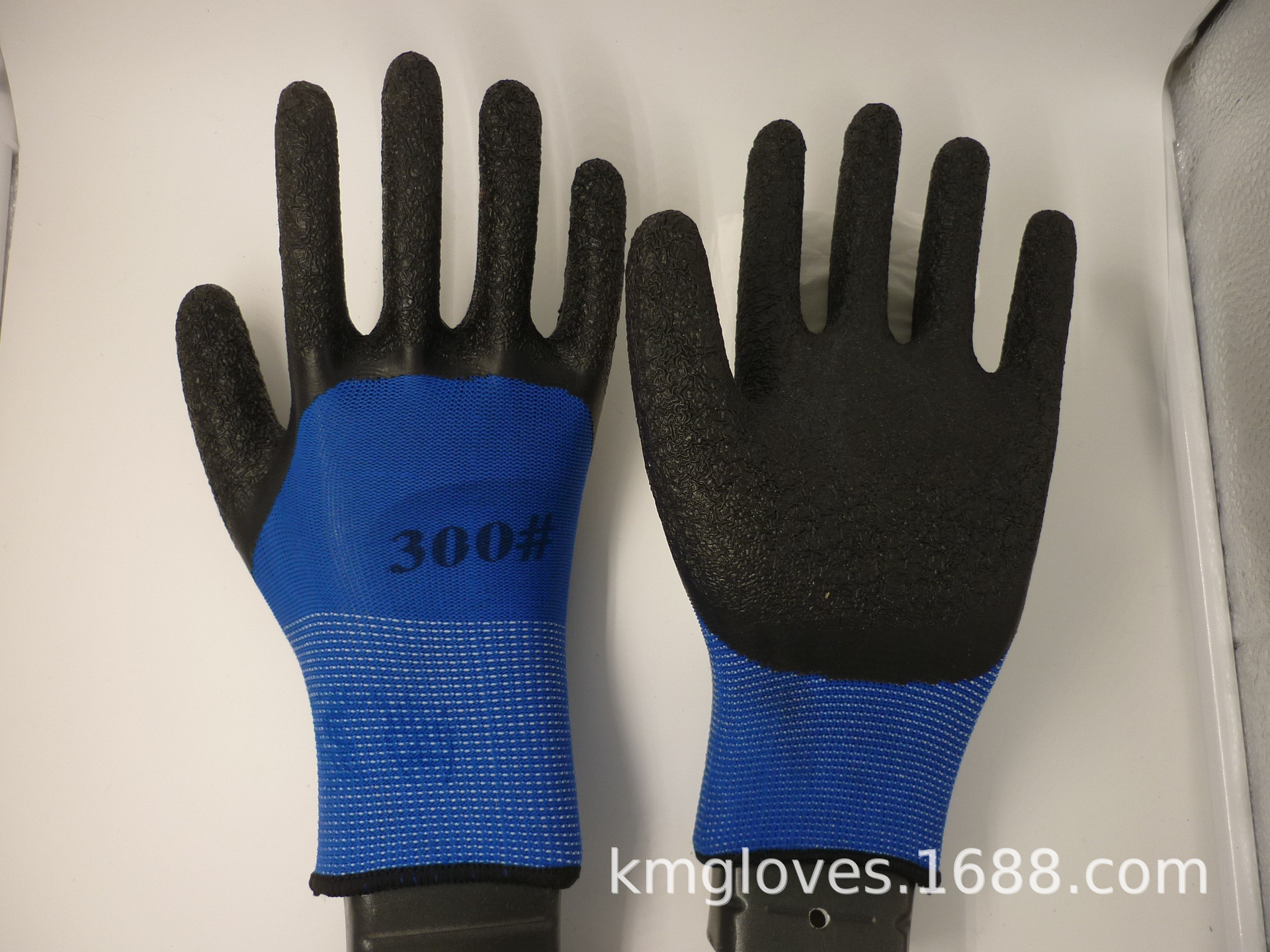 科敏劳保手套L518乳胶皱纹防护手套防滑耐磨舒适透气厂家直销