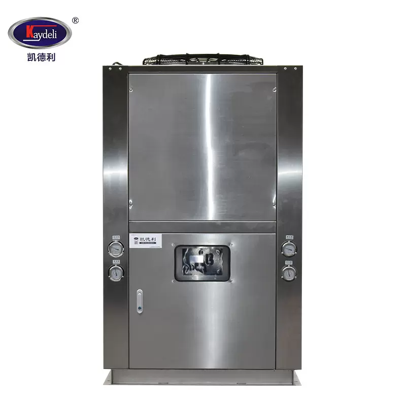 防腐蚀冷冻机25hp真空电镀氧化处理冷却机不绣钢风冷式冷水机组