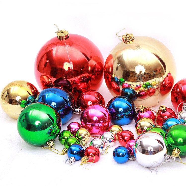 customized Size Christmas balls Gold and silver colour Light Customized Manufactor decorate Plating ball suspended ceiling decorate