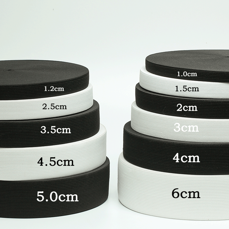 厂家直销钩编松紧带进口乳胶环保针织n90n95口罩绳带防护服松紧带