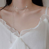 Brand necklace, chain for key bag  from pearl, pendant, silver 925 sample, internet celebrity, simple and elegant design