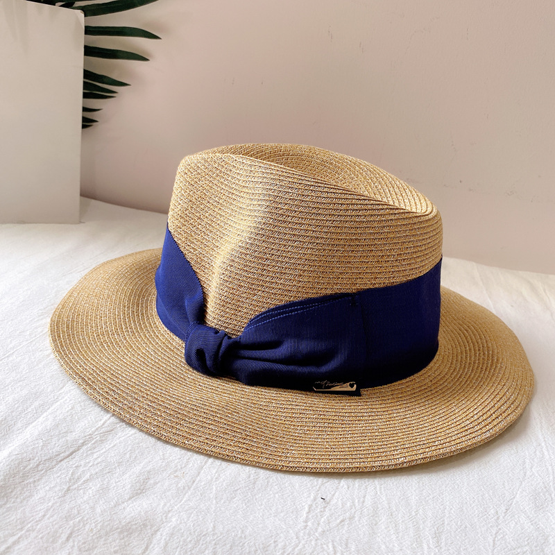 Japanese High-End Straw Hat - Ishihara Style Sun Hat For Women, Summer Versatile Bow Knot Hat - Thumbnail 8