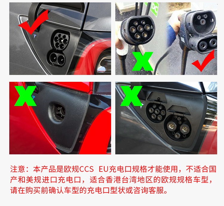 For Tesla model3y Super Charging Waterproof Cover Dustproof Protective Cover Silicone European Standard Charging Port Protective Cover