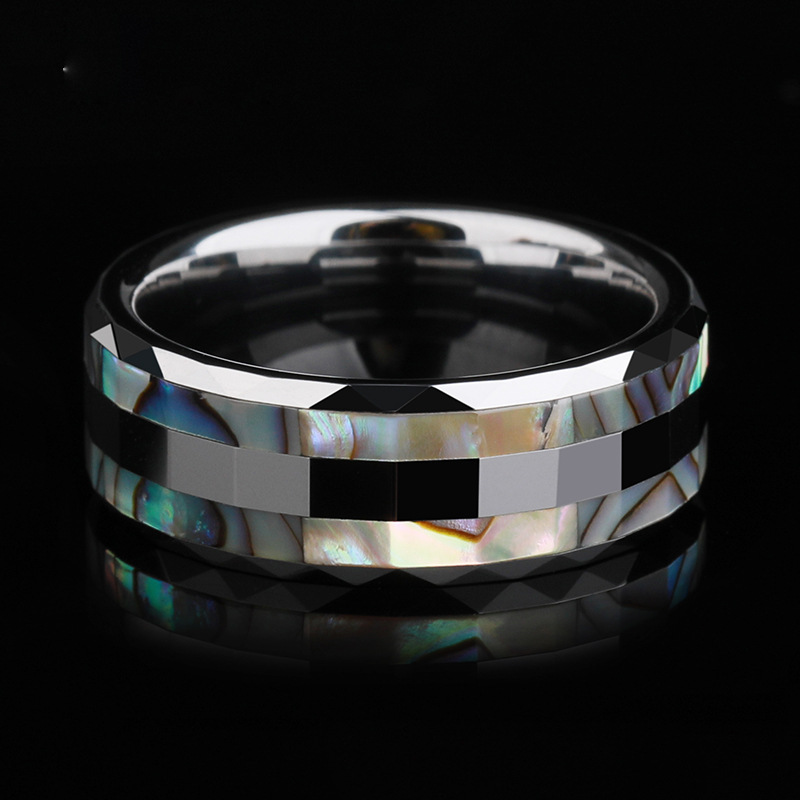 Wholesale Jewelry Casual Elegant Streetwear U Shape Tungsten Steel Rings display picture 4