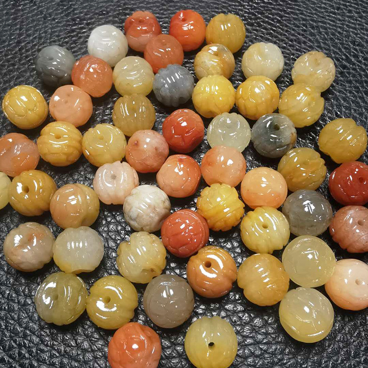 金丝玉龟壳散珠 富甲一方散珠diy配件 三彩散珠配件