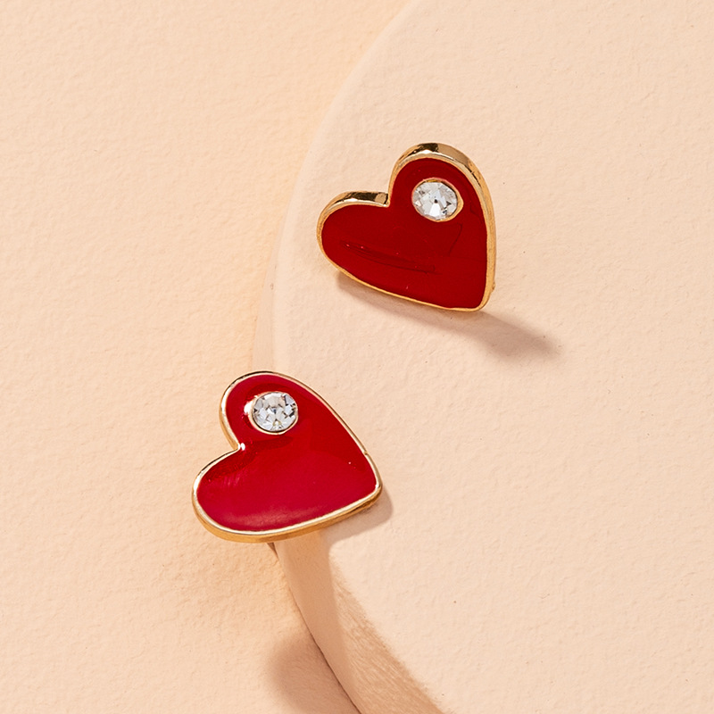 Cute Heart-shaped Earrings display picture 6