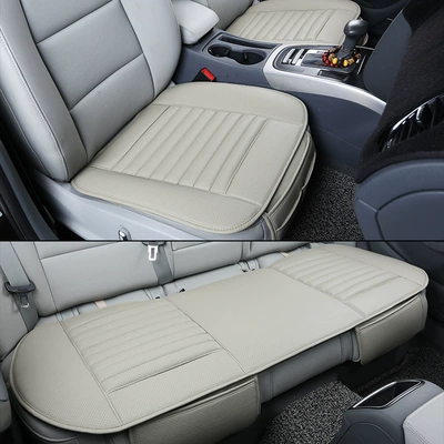 Charcoal Seat Cushion Pu Leather — Seat cushion, seat cover - gray-half-package-with-bamboo-charcoal-three-piece-set