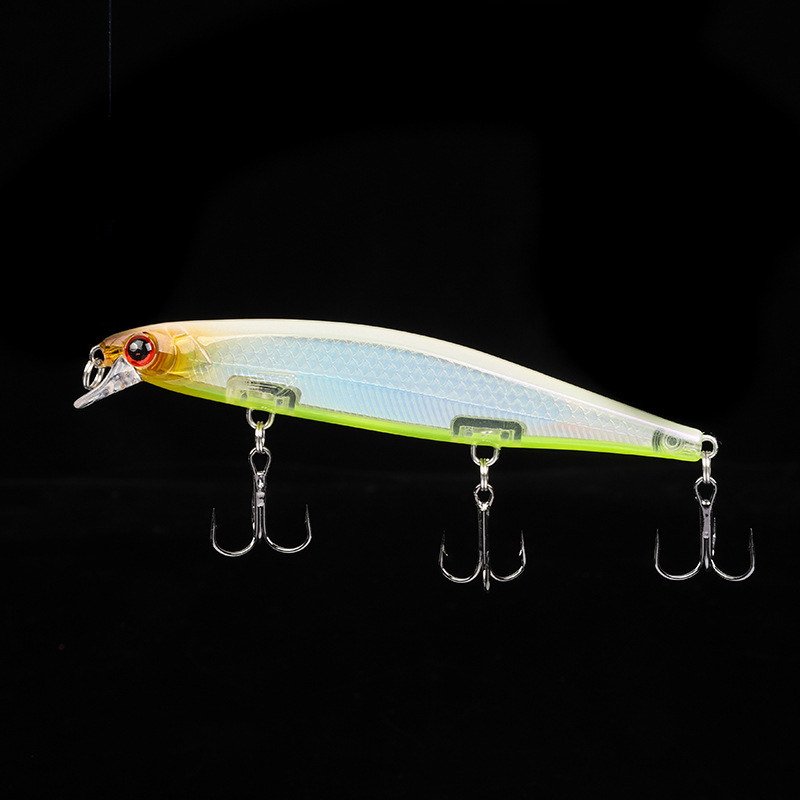5 Colors Shallow Diving Minnow Lures Sinking Hard Plastic Baits Fresh Water Bass Swimbait Tackle Gear