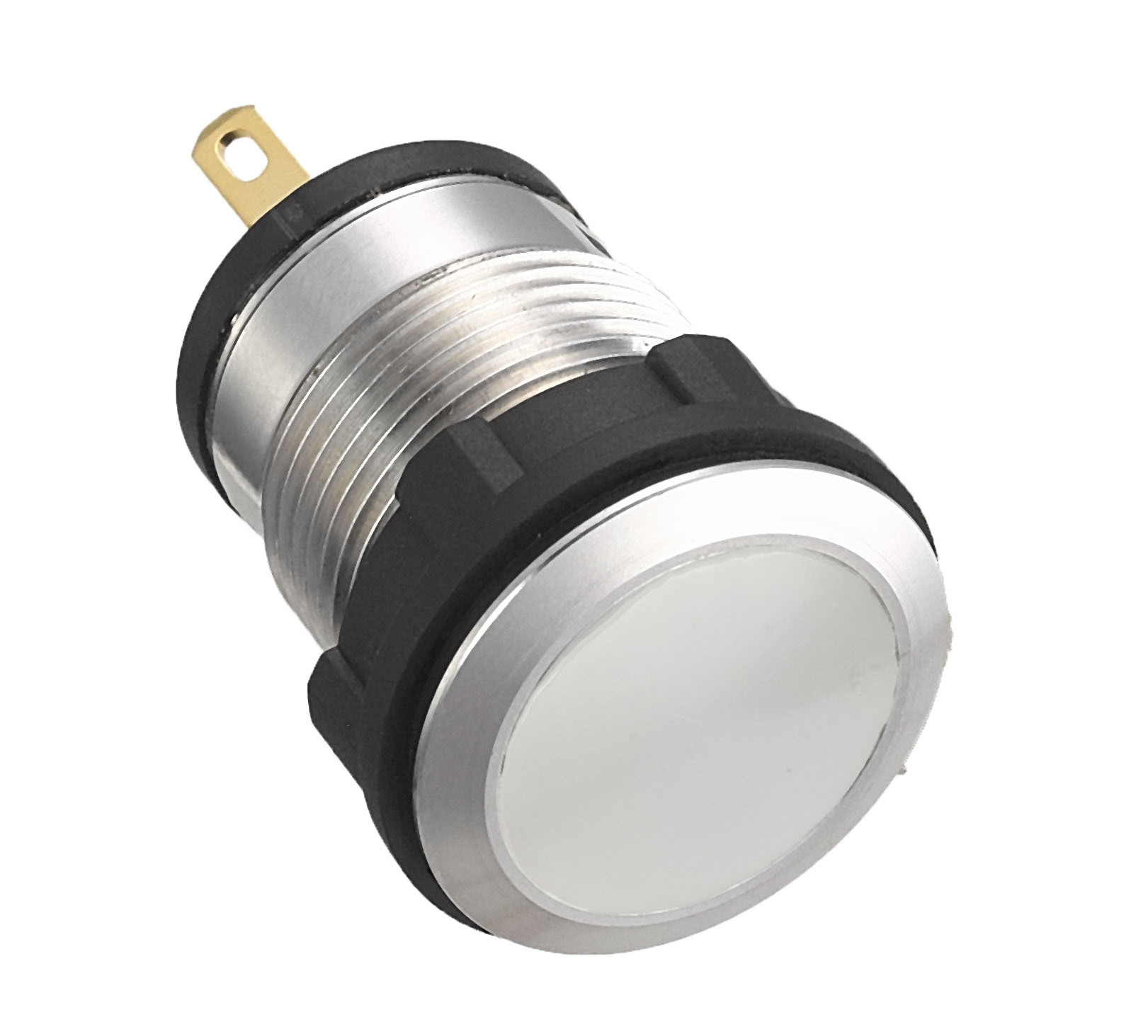 16mm 金属信号灯 平面式 不锈钢  220V 超大发光面，柔光 高亮