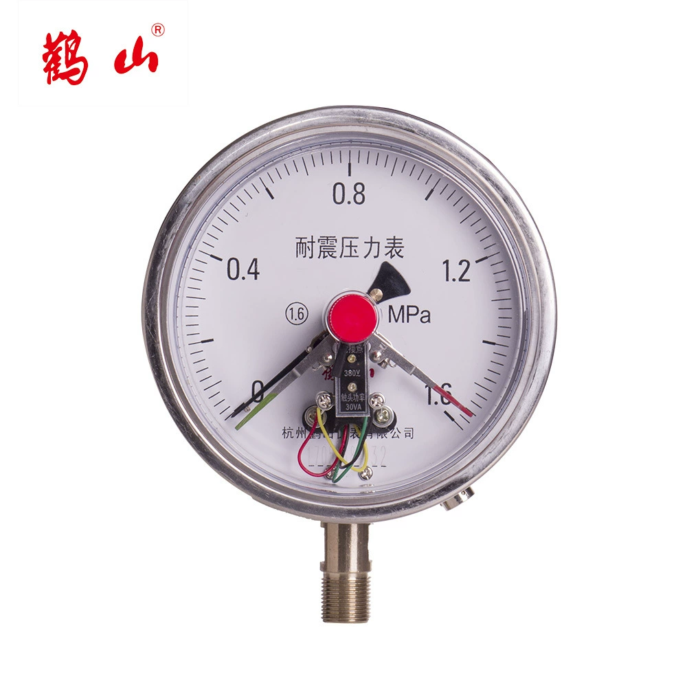 Радиальный электрический контактный манометр из нержавеющей стали YXC150BF, все стальные 304, электрический контакт, прямая продажа с завода