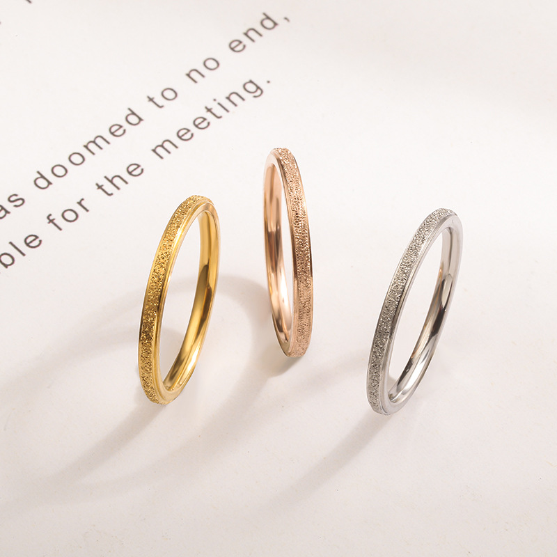 Simple Style Waves Stainless Steel Plating Rings display picture 2