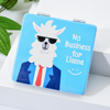 Square double-sided fashionable cartoon folding handheld mirror