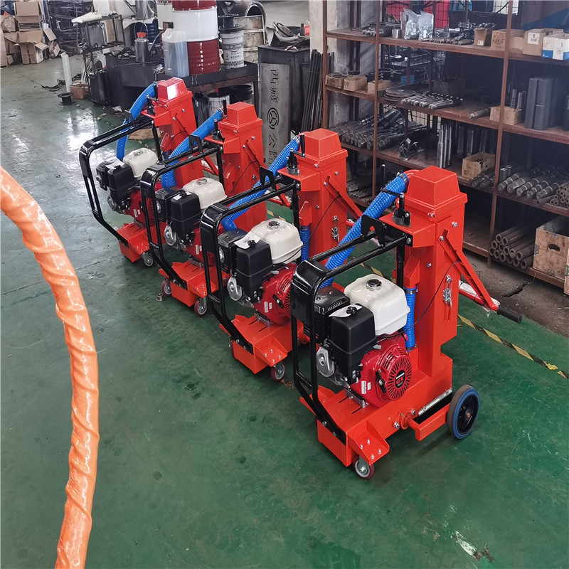 手推式水泥路面降尘开槽机 汽油混凝土路面切缝机 降尘开槽机