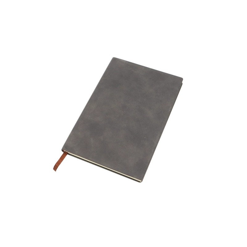 Серый кожаный бизнес-ноутбук для работы A5 офисная конференция может печатать LOGO мягкая кожаная тетрадь для студентов колледжа