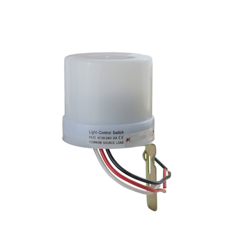 全自动防雨户外路灯光控开关25A感应开关控制器220V光电光感可调