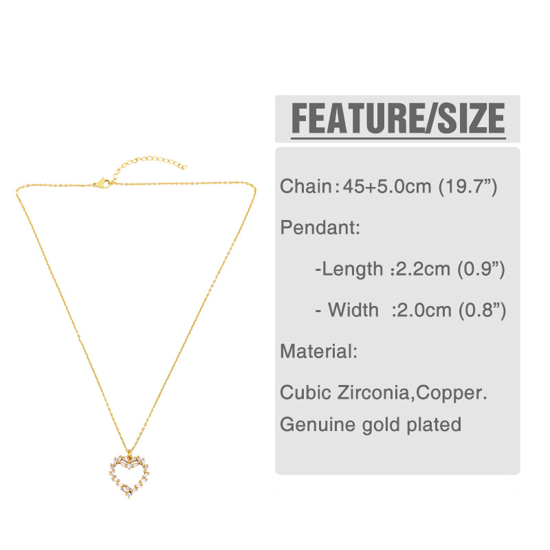Fashion Jewelry Yiwu Nihaojewelry Wholesale Love Pendant Necklace Round Geometric Collarbone Necklace Necklace display picture 1