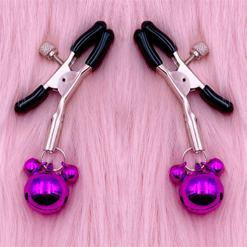 Wholesale bell-shaped nipple clamps, cute bell-shaped jewelry, female breast toys, seductive bedroom alternative sex products, passionate