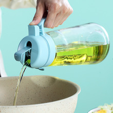 2022新款美特家玻璃油壶家用防漏自动翻盖调味瓶带盖自动开合油瓶