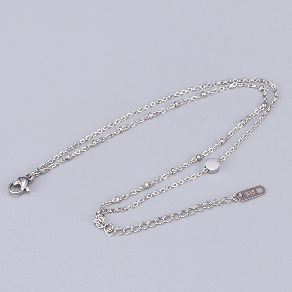 Wholesale Jewelry Double Chain Round Bean Titanium Steel Bracelet Nihaojewelry display picture 6