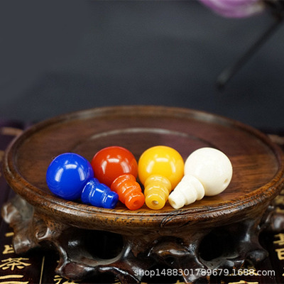 树脂三通 圆形佛头 星月菩提手链手串配件三孔散珠DIY饰品材料|ms