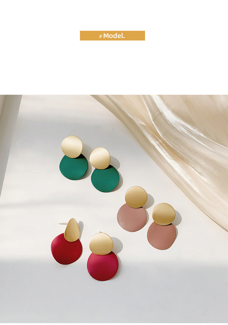 Retro Hit Color Paint Earrings display picture 14