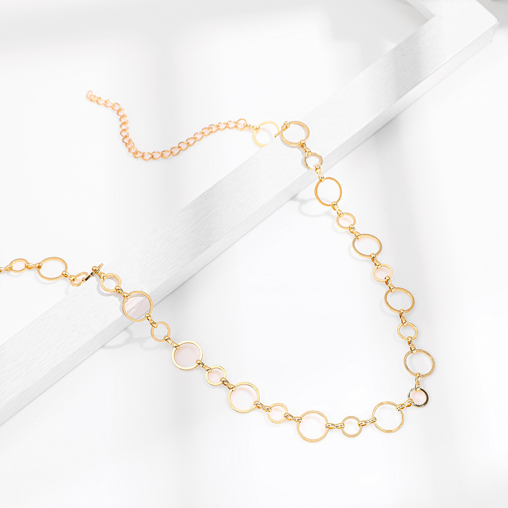 Einfache Metallschnalle Kurze Glänzende Halskette Großhandel display picture 21