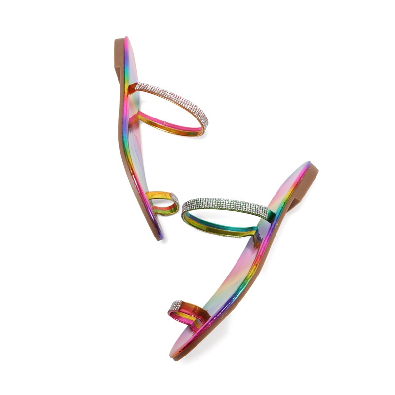 Die neue Mode All-Match flache Flip-Flops Tragen Strand Hausschuhe draußen im Sommer_voghion.com