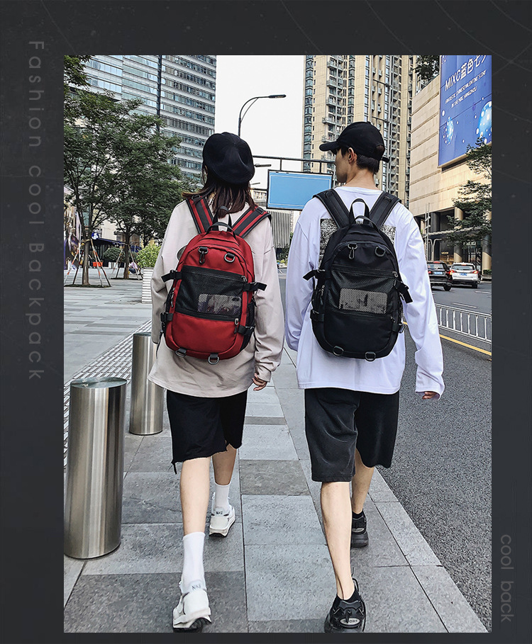 工装书包韩版原宿ulzzang男高中学生双肩包女黑色大容量旅行背包详情1