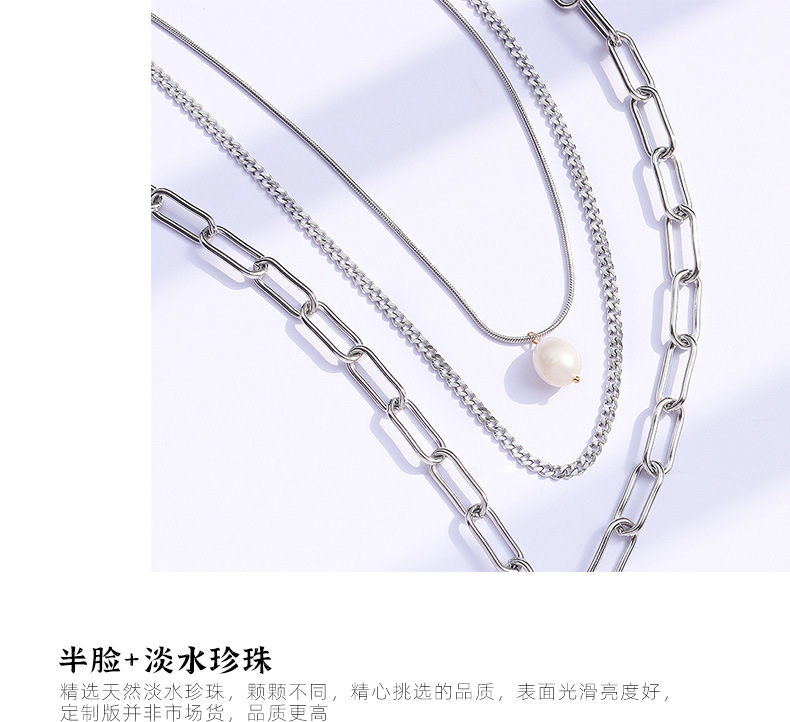 Fashion All-match  Three-layer Irregular Freshwater Necklace display picture 10