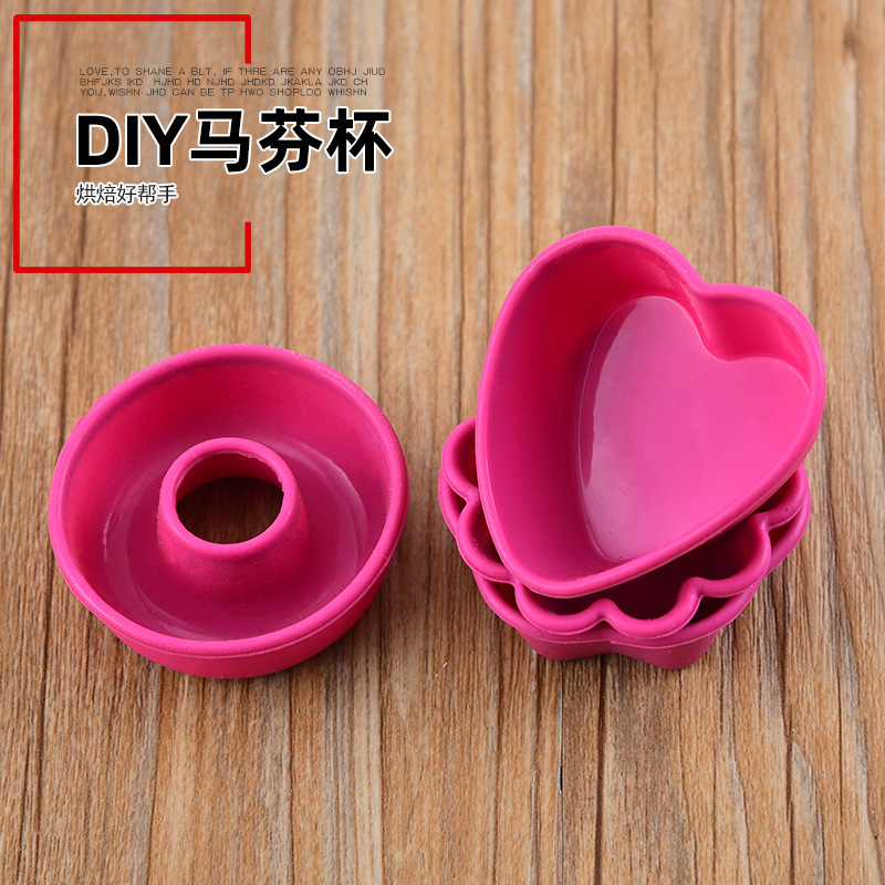 DIY Muffin Cup Silicone Cake mould kitchen baking tool Irregular Cake mold Cake Cup for Home Use