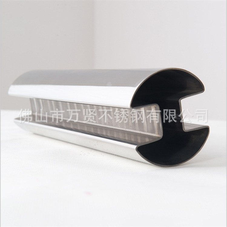 Stainless steel Square tube Single groove 38x25 40*32 Brushed groove tube Flat double groove 50x30 60x40 goods in stock