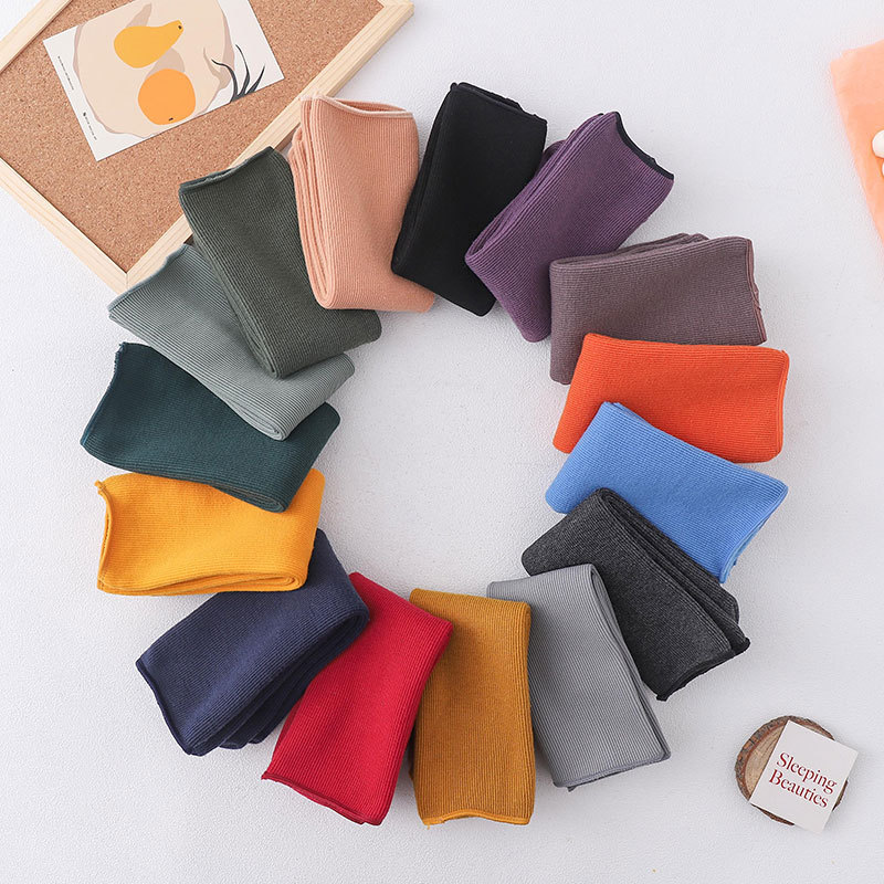 厂家批发秋冬季成人保暖中筒雪地袜加绒加厚男女士时尚纯色地板袜|ms