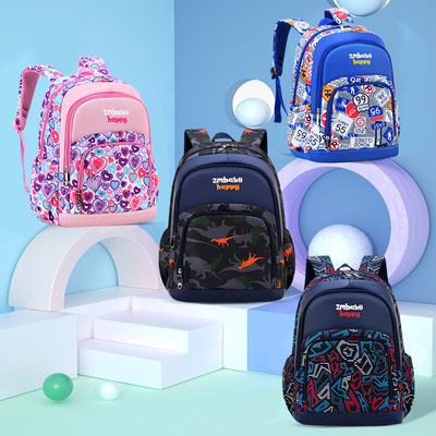 sesame baby Korean Edition pupil schoolbag Cartoon lovely Boys and girls children 1-3-6 grade schoolbag wholesale