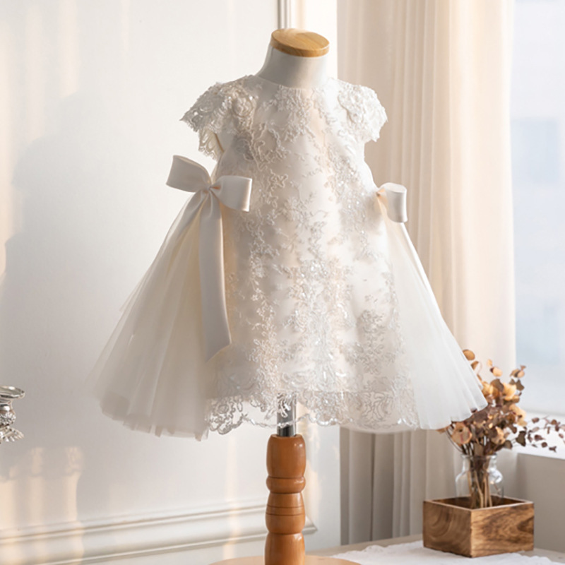 One-year-old dress baby lace dress 1-2 y...