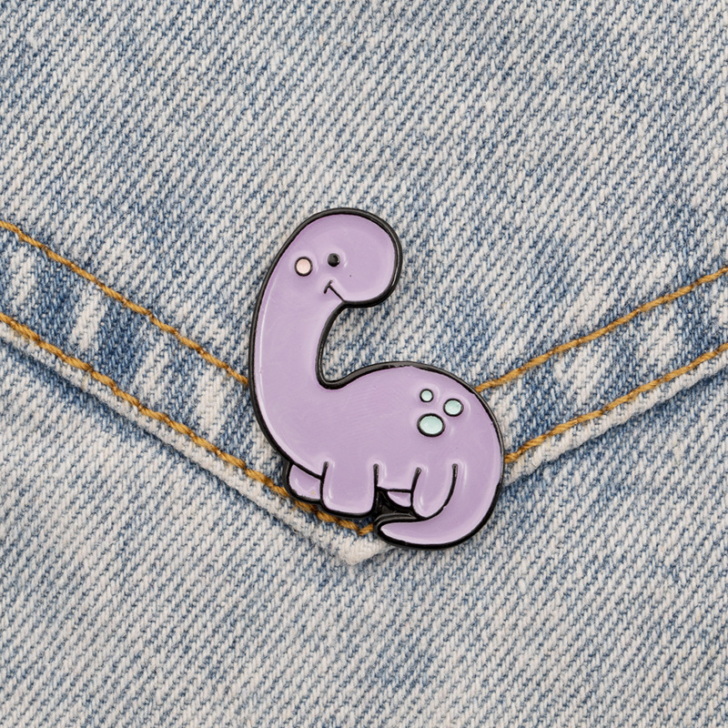 Nouvel Ensemble De Broche De Dinosaures Couleur Bonbon Mignon De Bande Dessinée display picture 4