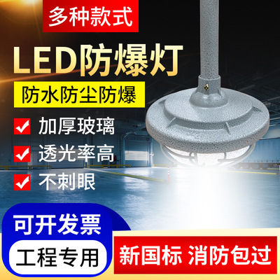 LED防爆灯仓库厂房化工厂加油站吊灯吸顶式隔爆型安全100W灯具