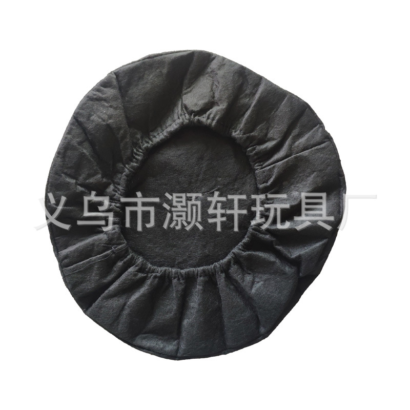 Tiktok mismo Amazon Venta caliente no tejido fieltro negro boina cosecha Festival sombrero Cosplay sombrero