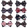 Adult Men's Wedding celebration host Sharp Black bottom decorative pattern Bowtie girl student entertainment perform cotton butterfly Collar isignina