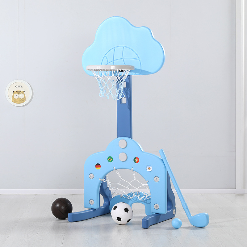 儿童可升降篮球架足球门宝宝多功能室内家用球类玩具