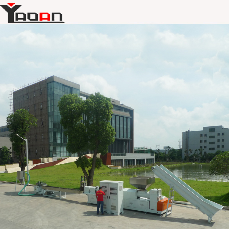 供应PP熔喷布边角料回收再生双变单模头抽粒机  条状布可直接下料