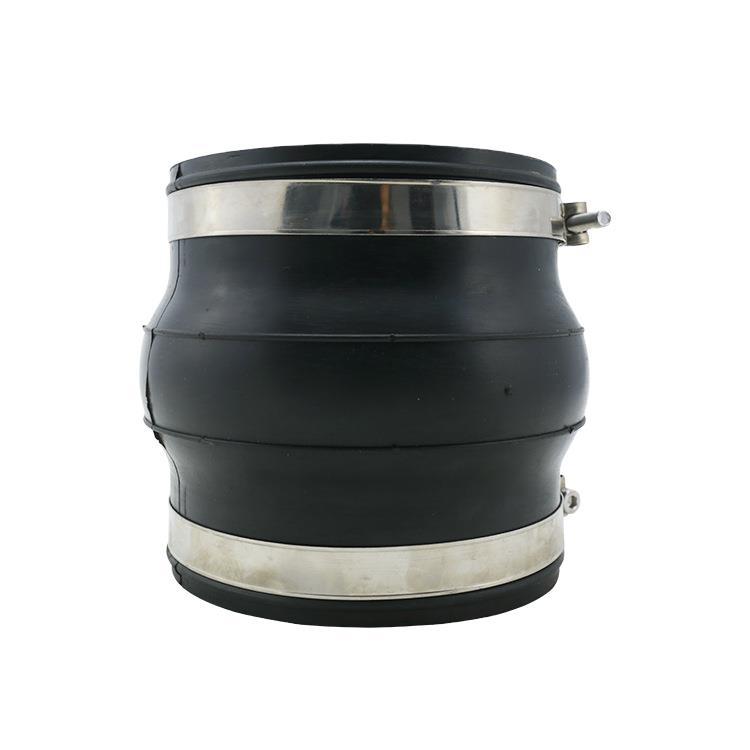 不锈钢卡箍式柔性橡胶软接头卡箍连接可曲挠橡胶软连接 胶管接头