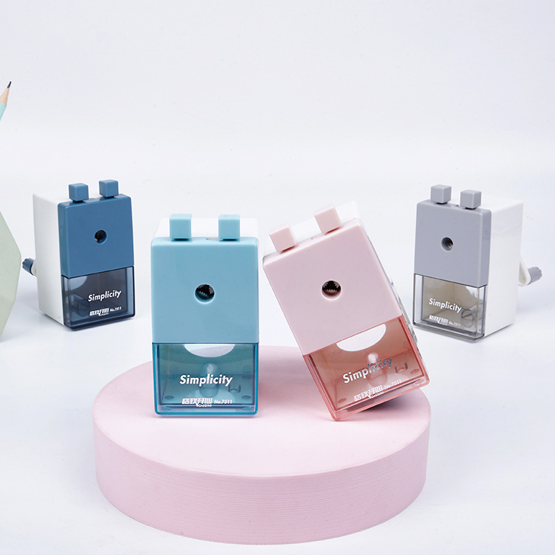 7511 simple cuadrado Sacapuntas de lápiz Morandi Sacapuntas de lápiz de color sacapuntas Sacapuntas de lápiz de mano Sacapuntas de oficina estudiante