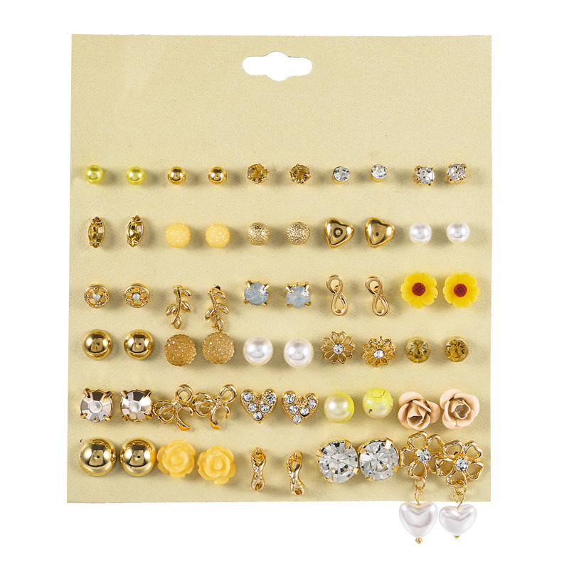 Hot Sale Earring Set Geometric 30 Pairs Of Earrings Wholesale Nihaojewelry display picture 3