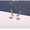 Sophisticated zirconium, universal advanced earrings, pendant, high-quality style