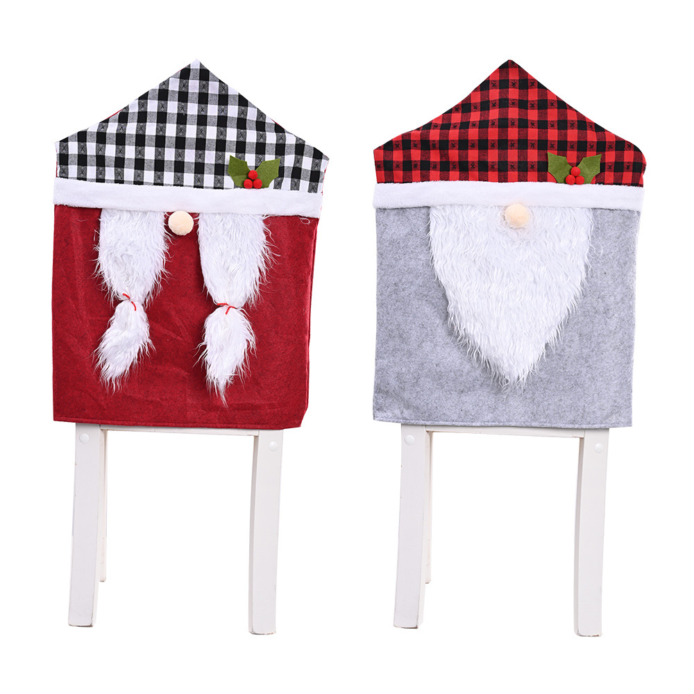 Casa e giardino Haube Decorazioni natalizie Plaid Foresta vecchio coprisedia coprisgabello bambola senza volto coprisedia cartone animato coprisedia schienale_voghion.com
