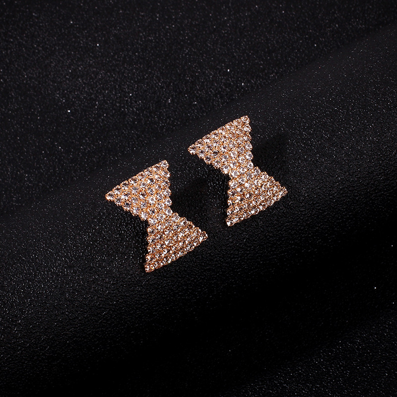 7g Weight Earrings Classification Housewarming, Anniversary, Business, Wedding, Travel, Birthday, Festival Occasion Geometric Pattern Women'S Gender Fashion Style Hot-selling Love-shaped Rhinestone Fashion Simple Geometric Earrings For Women Wholesale Nihaojewelry 12