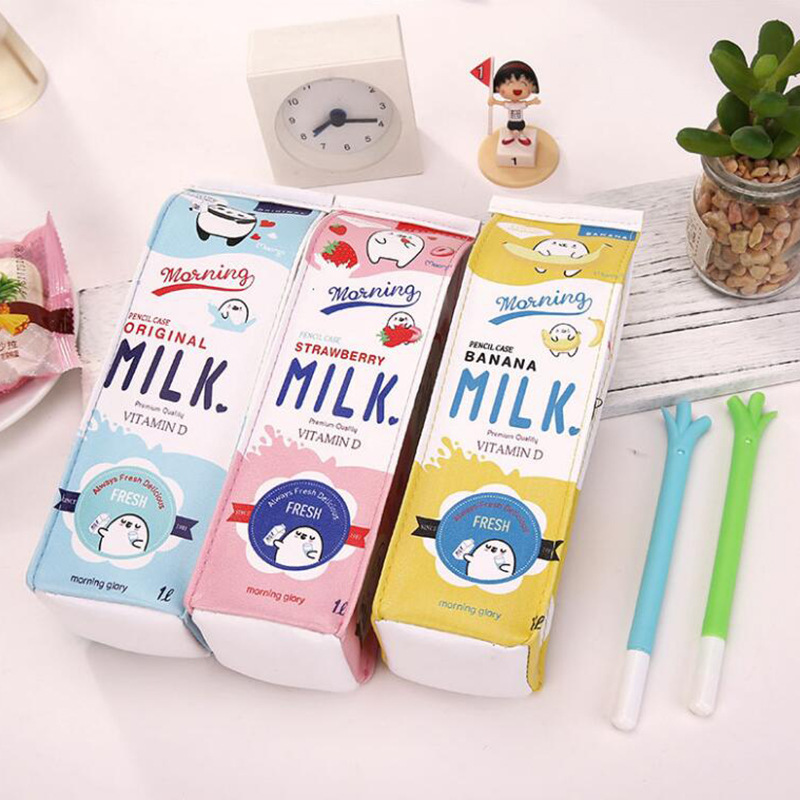 Cartoon cute school polyurethane pencil case, capacious stationery, (Physicals), South Korea 4